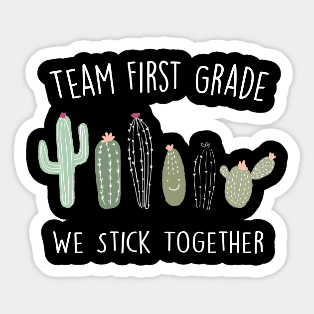 Cactus School Shirt First Grade Sticker by creativegraphics247